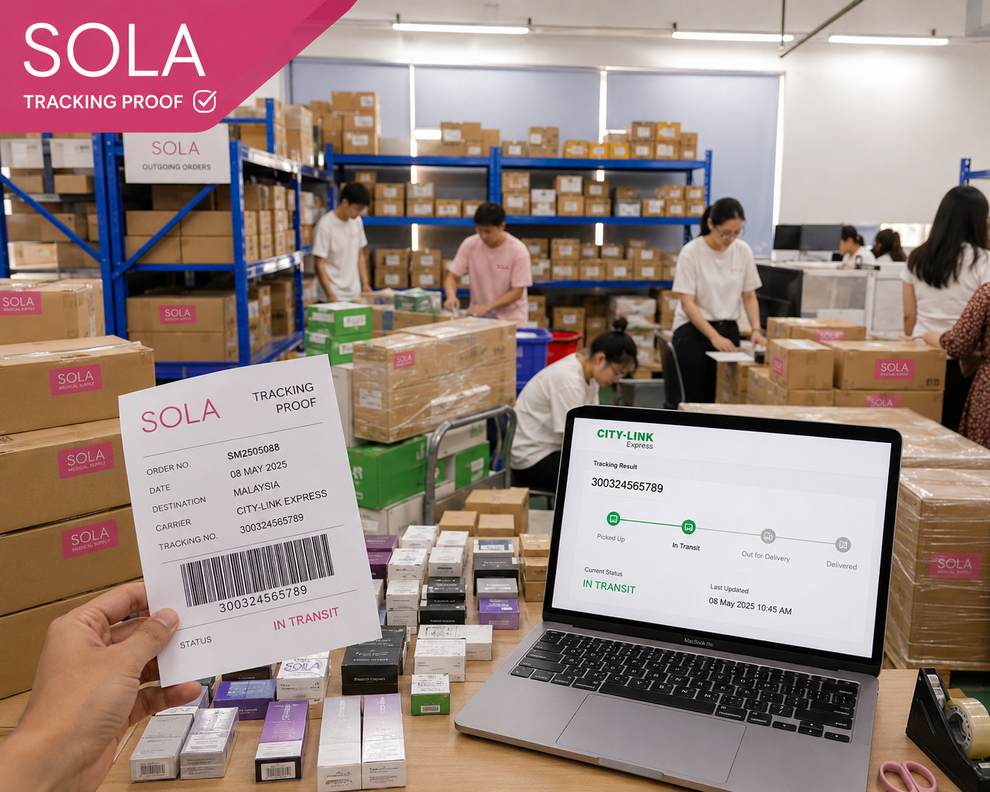 SOLA tracking proof