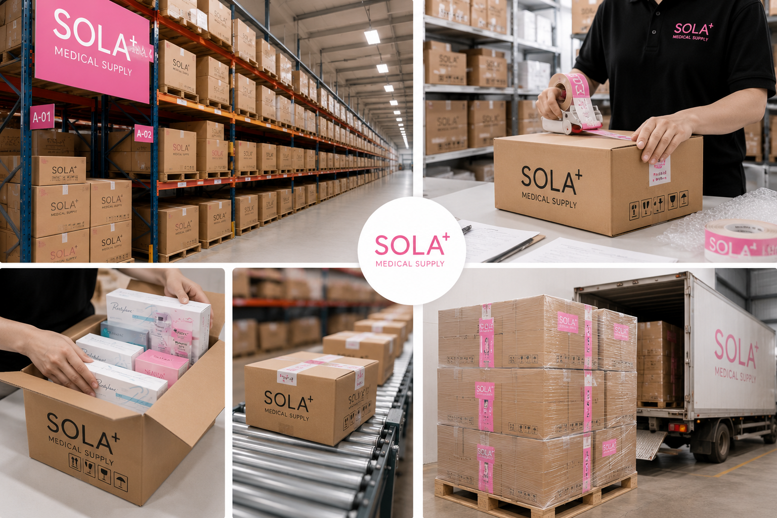 SOLA warehouse and packing process